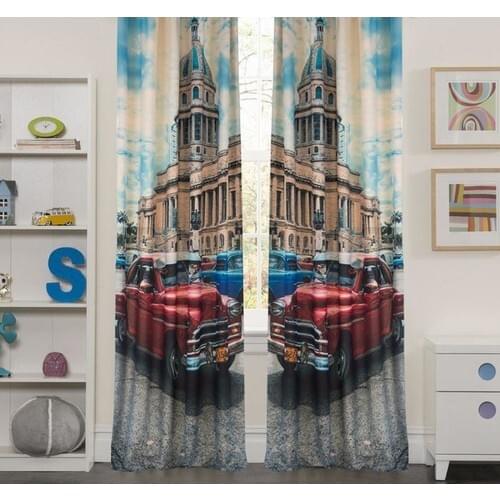 Kozzy Home RFE157 Satin Printed Single Wing Backdrop Curtain 135x270 cm