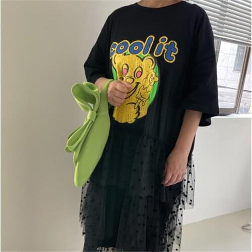 Summer New Cartoon Cake Layer Stitching Dress