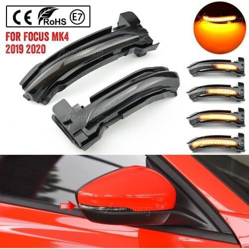 LHD Dynamic Turn Signal Light LED Side Mirror Sequential Indicator Blinker For Ford Focus 4 MK4 2019 2020