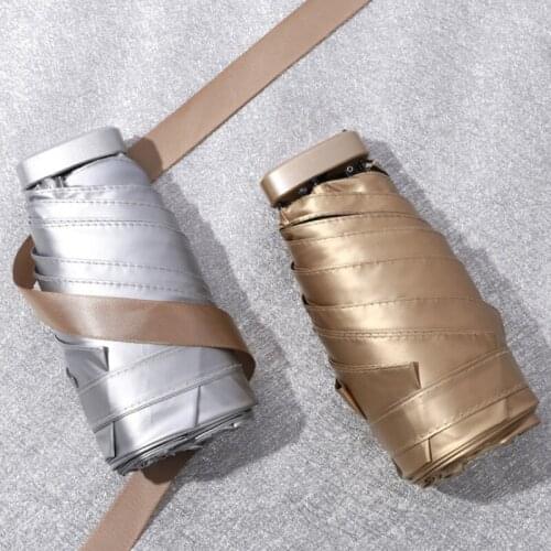 Mini Umbrella Women Pocket Umbrella Small Anti UV Paraguas Sun Umbrella Rain Windproof Light Folding Umbrellas Easily Store