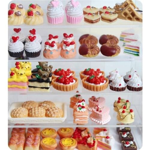1/6 Scale Dollhouse Miniature Cake Bread DIY Dessert Mini Food for Barbies BJD Doll House Kitchen Furniture Accessories