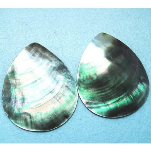 1pc natural black shell pendants saltwater teardrops sea water shell pearl pendants diy pendants and jewelry components