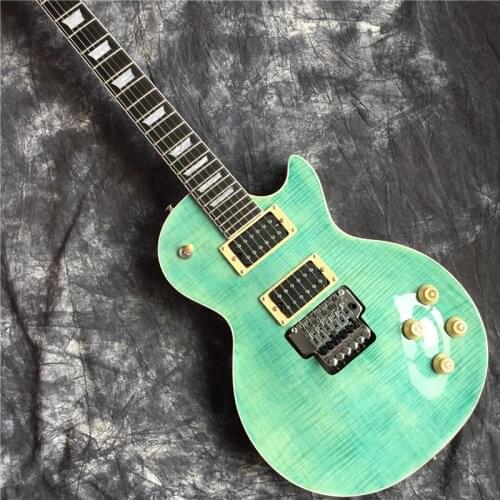 Custom electric guitar high quality instrument, optional color, good tiger pattern, with tremolo. Free shipping