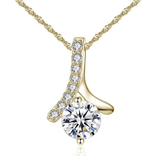 Crystal Herringbone Pendant Necklace For Women Romantic Fashion Classic Rhinestones Ladies Girl Choker Jewelry