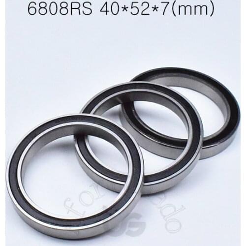 6808RS 40*52*7(mm) 10piece bearing ABEC-5 Rubber sealed bearing Thin wall bearing 6808 6808RS chrome steel bearing