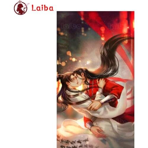 Full square Round drill Diamond embroidery Hot cartoon art, blessings from heavenly officials, lovers 5D DIY diamond Painting