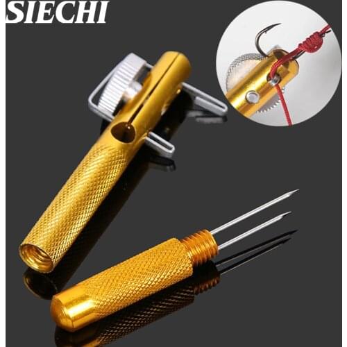 Full Metal Fishing Tie Hook Tool & Hook Knotting Loop Making Device & Hooks Decoupling remover Carp Fishing Accessory