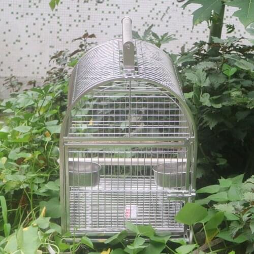 Luxury Large Bird Cage Parrot Stainless Steel Breeding Rectangle Bird Cage Travel Nidos Para Pajaros Bird Houses Outdoor DL60NL