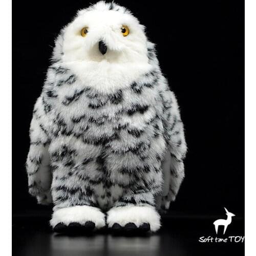 Siberian white owl doll cute snow owl doll white owl simulation animal model plush toy