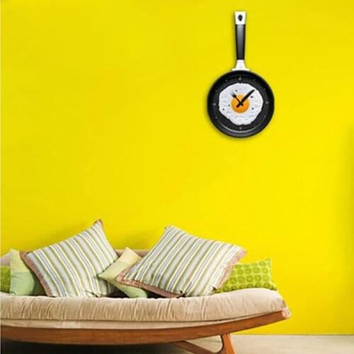 Omelet Pan Wall Clock часы настенные Nordic INS Style Household Decoration Home Interior Kitchen With Stylish Pans Clocks