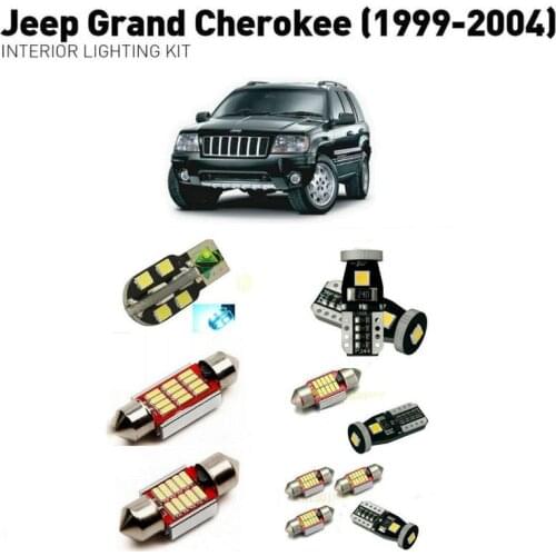 Led interior lights For Jeep grand cherokee 1999-2004 16pc Led Lights For Cars lighting kit automotive bulbs Canbus