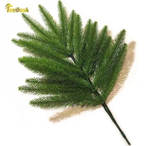 Teellook New Year Christmas PE Leaf Wreath Christmas Tree Branch Christmas Mall Hotel Door Pendant Decoration