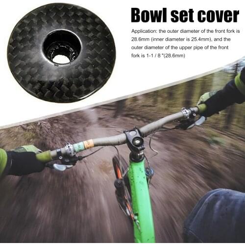 Bicycle Headset Stem Top Cap Carbon Fiber Fork 1 1/8 inch MTB Cover Bolts Cycling Bike Stem Accessories