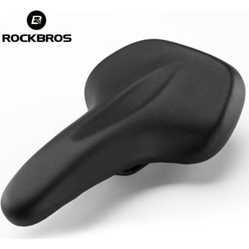 ROCKBROS Bicycle Saddle PU Shockproof 172MM Widened Tail Removable Clip Women Men MTB Seat Saddle Curved Botton Bike Accessories