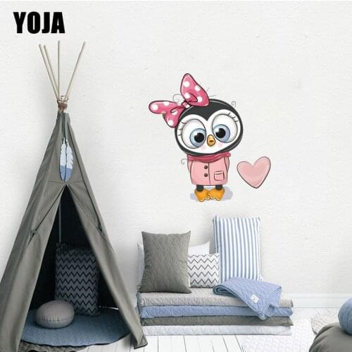 YOJA 45×47.6CM Penguin With Bow Creative Bedroom Decor Decals Kids Room Wall Stickers 8WS0408
