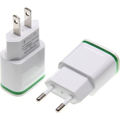 5V 2A Max Dual USB Phone Charger for IPhone X Samsung S9 LED Light Charging Wall Charger for Xiaomi Huawei Adapter