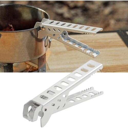 Pot Clip Pot Pan Bowl Gripper Aluminum Alloy Camping Grill Anti-scalding Clip Outdoor Handle Holder Clamps Picnic Cookware