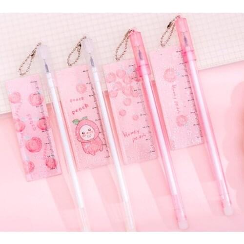 1pcs Pendant Gel Pen 0.38mm Novelty Kawaii Gel Pens Student Stationery Cute Pen Black Signature Pens Kawaii School Supplies