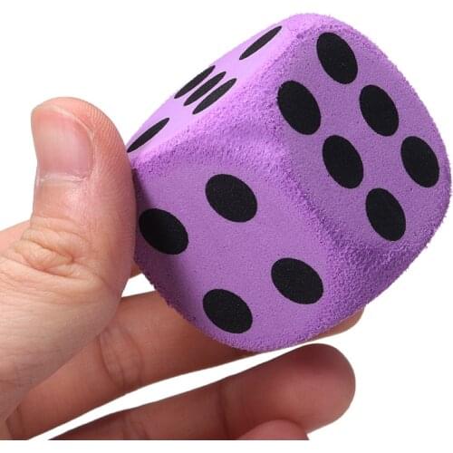 1pcs Sponge Foam Dot Dice Playing Dice for Math Teaching Vent Camping Hiking Playing Dice 3.8*3.8*3.8cm