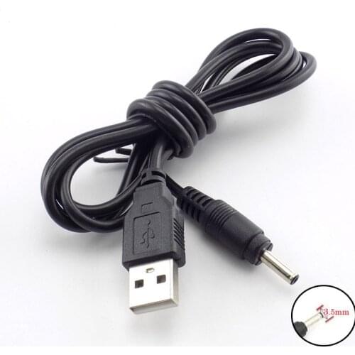 3.5mm Mirco USB Charging Cable Power Supply Adapter Charger Flashlight for Head lamp Torch light 18650 Rechargeable Battery E14
