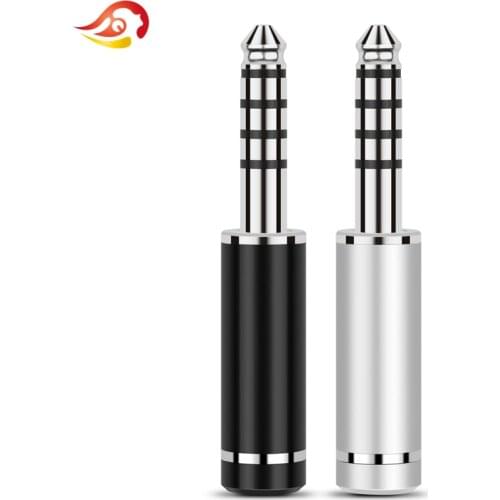 QYFANG 4.4mm 5 Pole NW-WM1ZA Earphone Plug 4-Layer Rhodium Plated Audio Jack Headphone Wire Connector Without Step Metal Adapter