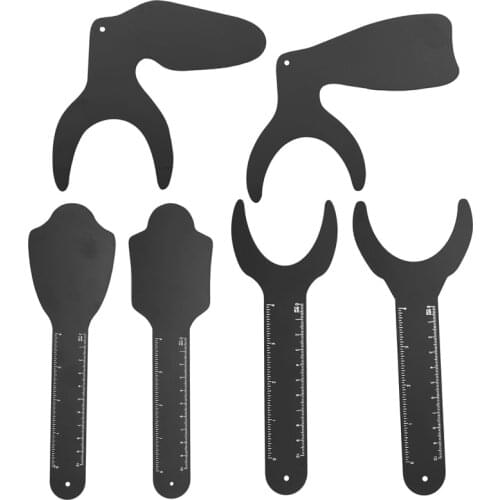 6Pcs Orthodontic Black Background Photo Image Contrast Plate Oral Cheeks with Tick Mark Accelerating Heating Of Dentist Tools