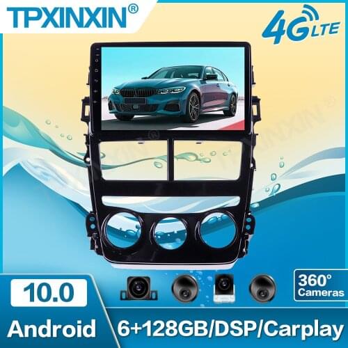 For Toyota Yaris Vios 2017 - 2020 Car Radio Multimedia Video Player Navigation GPS Android No 2din 2 din dvd