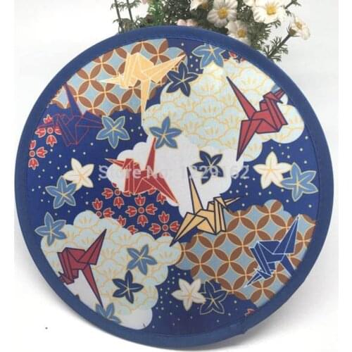 Free shipping (3pcs/lot) Nylon Portable Folding Fan for gift Fan cool summer hand fan/Flying disk creative party gift