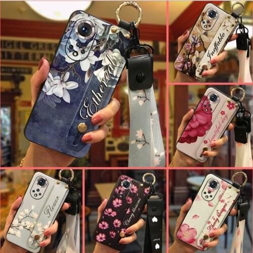 Wristband For Woman Phone Case For Huawei Honor50 Pro Dirt-resistant Wrist Strap Kickstand Original