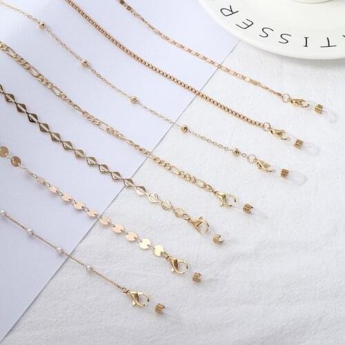 Sunglasses Masking Chains For Women Creative Acrylic Pearl Crystal Eyeglasses Chains 2021 New Fashion Jewelry Wholesale