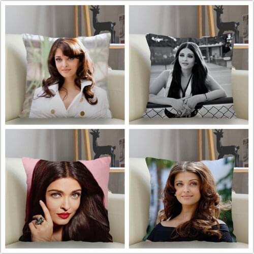 Musife Custom Aishwarya Rai Decorative Pillowcase Art Square Zippered Pillow Cover 35*35,40*40,45*45cm wholesale