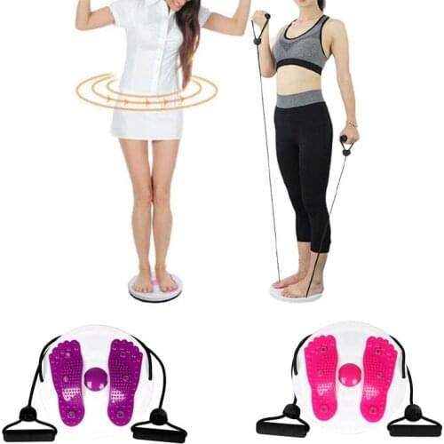 Twisting Waist Disc Board with Pull Rope Multifunction Twist Waist Device Torsion Disc Board for Domestic Exercise Fitness