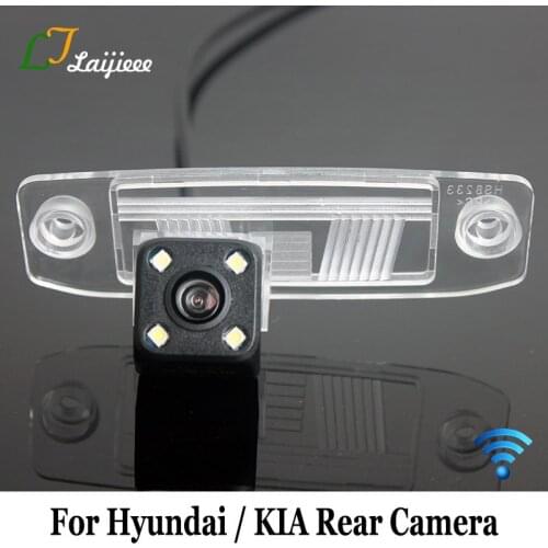 For Hyundai KIA License plate lamp Camera / Wire And Wireless HD Night Vision Car Rear View Backup Parking Camera