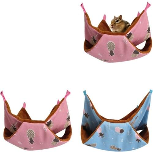 Pet hammock double-layer thickened Plush warm squirrel dense bag weasel sleeping bag nest hanging hamster cotton nest hammock