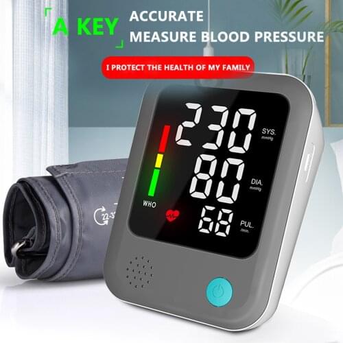 Arm Type Electronic Sphygmomanometer Blood Pressure Monitor Cuff Kit Digital BP Meter with Large Display Sphygmomanometer