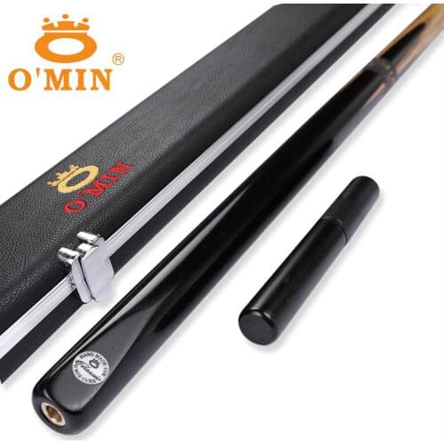 O'MIN Classic Cue One Piece Snooker Cue Kit with Case with Telescopic Extension Snooker Cue 9.8mm Tip Maple Shaft BilliardSticks