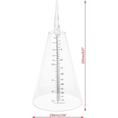 Conical Rain Gauge Plastic Clear Outdoor Home Garden DIY Craft Tool Professional G32C