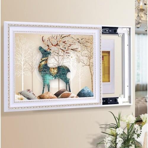 Punch-free Electric Box Push-pull Painting Meter Box Cover Decorative Painting Electric Gate Master Switch Box Framed Painting
