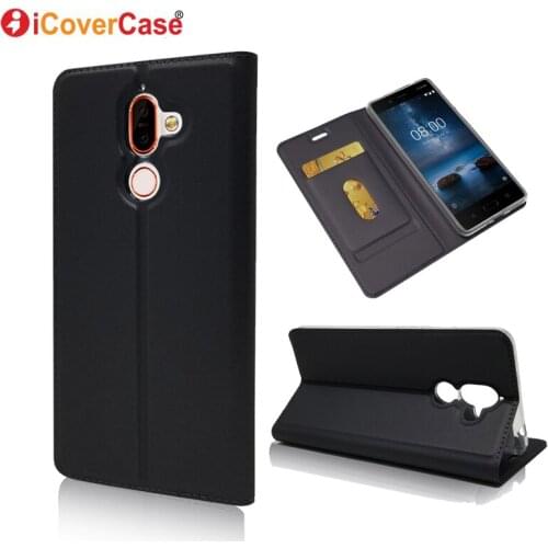 Leather Wallet Case For Nokia 5 Case Cover Coque Phone Bag For Nokia 6 1 2 3 5 Luxury Case For Nokia 7 8 9 7 plus Cases Cover
