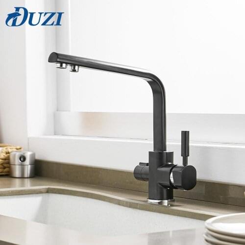 Brass Kitchen Faucet 360 Degree Rotation With Water Purification Mixer Water Sink Mixer Tap Hot and Cold Water Kitchen Faucet