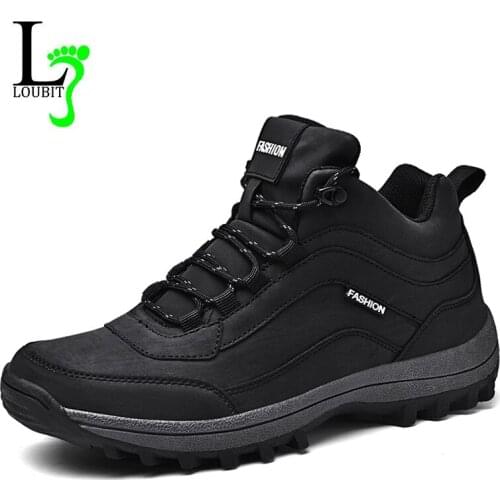 Men Boots Waterproof Outdoor Sneakers Autumn Non-slip Rubber Ankle Botas Fashion Male Hiking Shoes Casual Lace Up High Quality