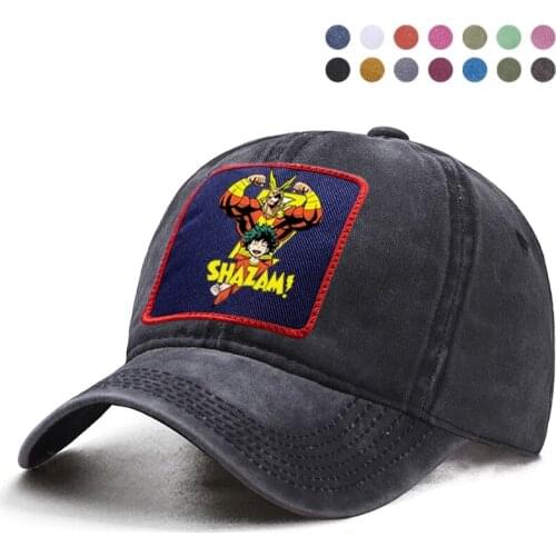 My Hero Academia Deku All Might Japanese Anime Shazam Baseball Cap Dad Trucker Hat Woman Berets Ponytail Cap Snapback Hat Boinas
