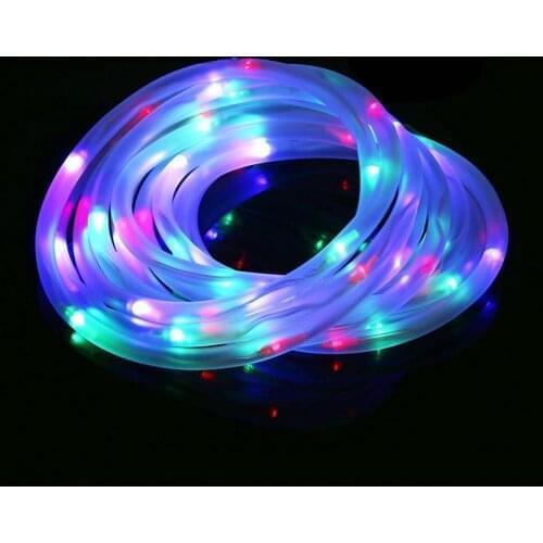 Neon Led Strip String Light Rainbow RGB 5V 360 Round Neon Sign USB/Solar Powered 24Key Retome Control Kit 9 colors Decoration