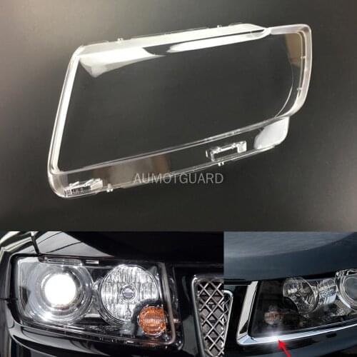 Car Headlamp Lens For Jeep Compass 2011 2012 2013 2014 2015 Headlight Cover Car Replacement Auto Shell Cover