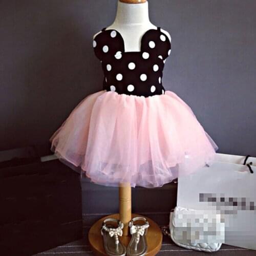 Toddler Baby Girls Princess Dress Lace Tutu Dot Cute Sleeveless Backless Summer Kids Party Clothes Gifts For Girls Costume 0-4T