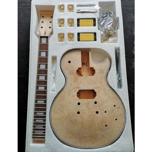 A full set of DIY combination of new 22-grade maple burl electric guitar making materials