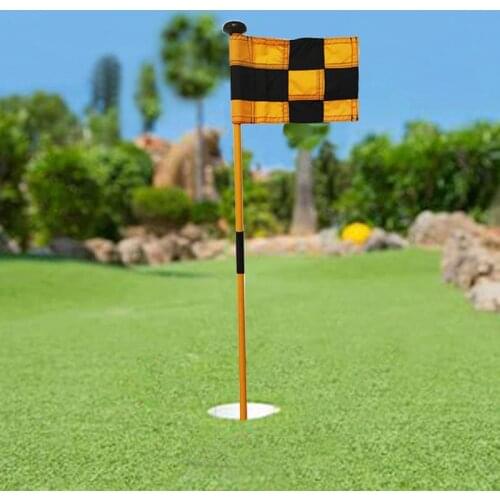 Portable Detachable Golf Flagsticks Putting Green Flags Hole Cup Set Golf Pin Flags for Driving Range Outdoor Backyard Sports Tr