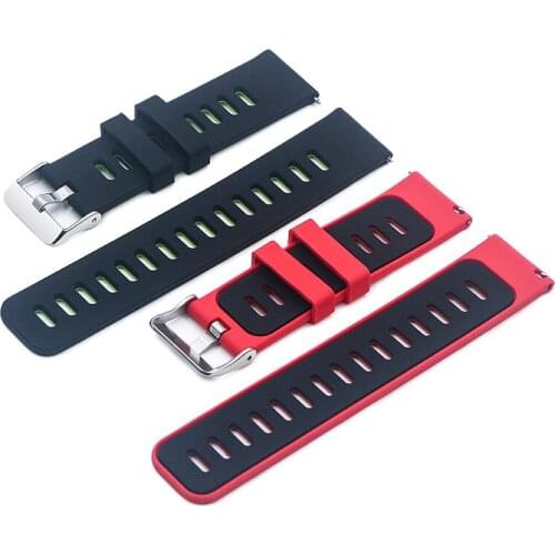 22mm Silicone Watch Band For Samsung Galaxy Watch For HUAWEI Sport Stitching Color SmartWatch Band Replacement Bracelet