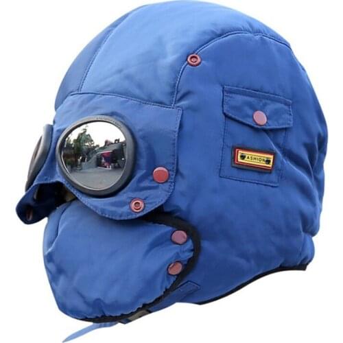 Lei Feng hat women winter ski hat glasses hat parent-child windproof earmuffs cycling hat plus velvet thickening to keep warm no