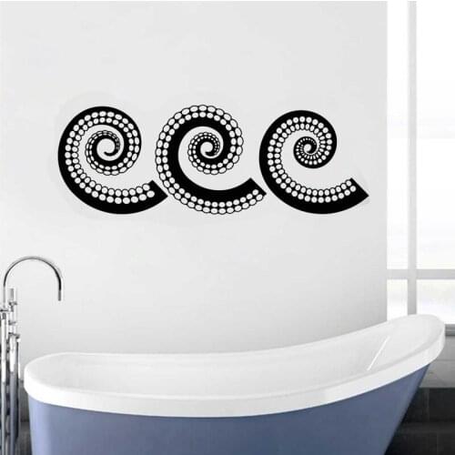 Tentacles Sticker Octopus Vinyl Wall Decal Ocean Sea Animals Mural Bathroom Creative Decor O285